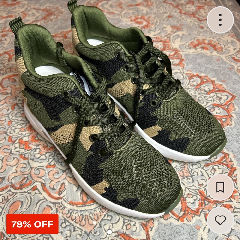 Green Camo Canvas Sneakers